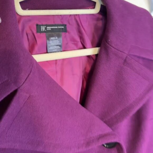 International Concepts Woman Double Breasted Purple Swing Coat - Picture 4 of 6